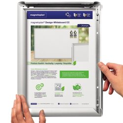 Deflecto® SFA3S Wandprospekthalter A3 Klapprahmen silber