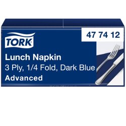 Tork 477412 Serviette 33x33cm  3lg 1/4 Falz dbl 150St