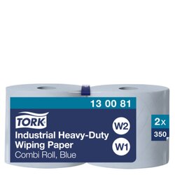Tork 130081 Wischtuch 23,5cmx119m 350Blatt 3lagig blau 2 Rl./Pack.