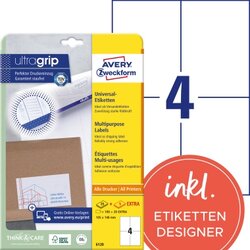 Avery Zweckform 6120 Etikett 105,0x148,0mm ws 120 St./Pack.