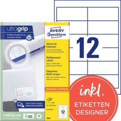 Avery Zweckform 3659 Universaletikett 97x42,3mm weiß 1.200 St./Pack.