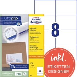 Avery Zweckform 3427 Universaletikett 105x74mm weiß 800 St./Pack.