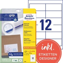 Avery Zweckform 4781 Universaletikett 97x42,3mm weiß 360 St./Pack.