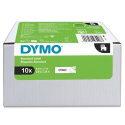 DYMO® 2093096 Schriftbandkassette D1 9mmx7m sw auf ws 10St.