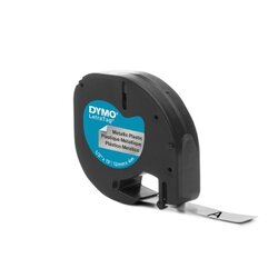 DYMO® S0721730 Schriftbandkassette LetraTag 12mmx4m sw auf si