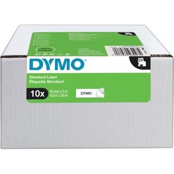 DYMO® 2093097 Schriftbandkassette D1 12mmx7m sw auf ws 10St.
