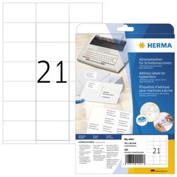 HERMA 4441 Etikett für Adressen 70x42mm weiß 420 St./Pack.