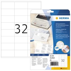 HERMA 4443 Etikett für Adressen 70x36mm weiß 480 St./Pack.