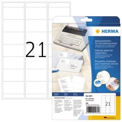 HERMA 4431 Adressetikett 67x38mm weiß 420 St./Pack.