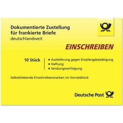 Neutralware 2289_1 Briefmarke Einschreiben national 10St
