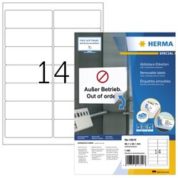 HERMA 10310 Etikett 99,1x38,1mm ws 1400St 
