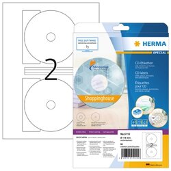 HERMA 5115 CD/DVD Etikett 116mm Maxi weiß 50 St./Pack.