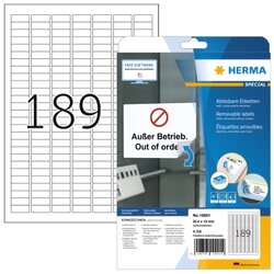 HERMA 10001 Haftetikett 25,4x10mm weiß 4.725 St./Pack.