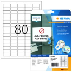 HERMA 10003 Haftetikett 35,6x16,9mm weiß 2.000 St./Pack.