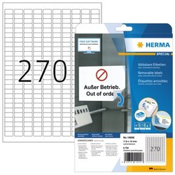 HERMA 10000 Haftetikett 17,8x10mm ablösbar ws 6.750 St.