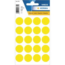 HERMA 1871 Markierungspunkt 19mm gelb 100 St./Pack.