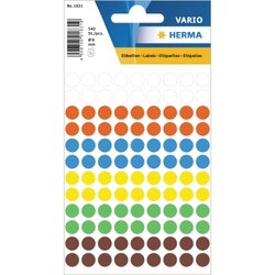 HERMA 1831 Markierungspunkt 8mm sortiert 540 St./Pack.