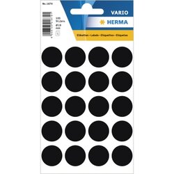 HERMA 1879 Markierungspunkt 19mm schwarz 100 St./Pack.