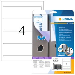 HERMA 10165 Ordneretikett 192x61mm sk ablösbar ws 100 St.