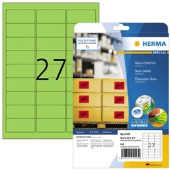 HERMA 5143 Etikett 63,5x29,6mm neongrün 540 St./Pack.