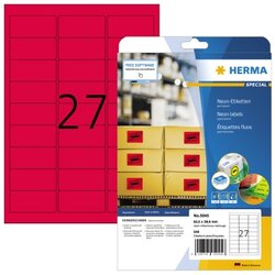 HERMA 5045 Etikett 63,5x29,6mm neonrot 540 St./Pack.