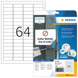 HERMA 4201 Sichtreiteretikett 45,7x16,9mm sk weiß 1.600 St./Pack.