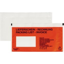 Neutralware 161384300 Dokumententasche Lieferschein Rechnung DL mF sk rt 250St
