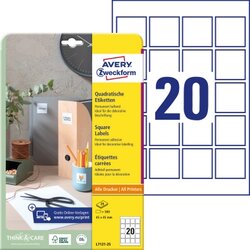 Avery Zweckform L7121-25 Avery Zweckform Etikett 45x45mm ws 500St