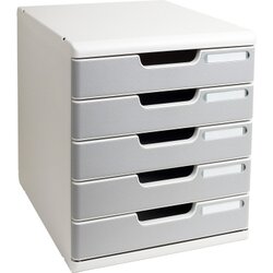 Exacompta 301041D Schubladenbox Modulo A4+ 5Schübe lgr/s.gr