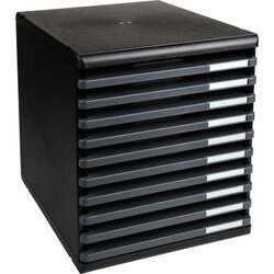 Exacompta 304714D Schubladenbox Modulo A4+ 10Schübe offen sw/d.gr