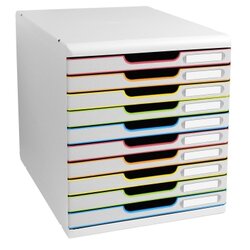 Exacompta 302913D Schubladenbox Modulo A4+ 10Schübe ws/harlekin/ws