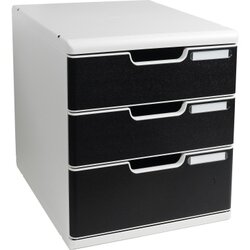 Exacompta 325014D Modulo A4 Classic 3Schübe l.gr/schwarz