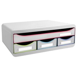 Exacompta 319913D Schubladenbox TOOLBOX MINI 4Schübe harlekin/ws