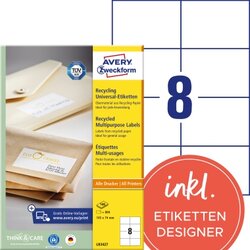 Avery Zweckform LR3427 Etikett RC 105x74mm nws 800St 