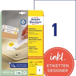 Avery Zweckform L4735REV-25 Etikett 210x297mm weiß 30 St./Pack.
