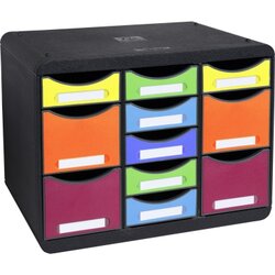 Exacompta 313798D Schubladenbox STORE-BOX MULTI 11Schübe regenbogen