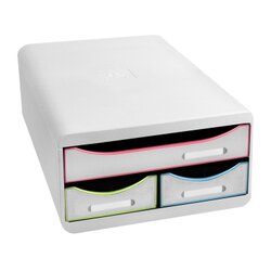 Exacompta 311913D Schubladenbox SMALL-BOX 3Schübe harlekin/ws