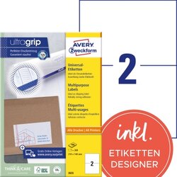 Avery Zweckform 3655 Universaletikett 210x148mm weiß 200 St./Pack.