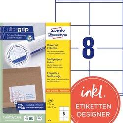 Avery Zweckform 3426 Universaletikett 105x70mm weiß 800 St./Pack.
