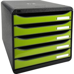 Exacompta 3097225D Schubladenbox BIG-BOX PLUS 5Sch. glo/anisgrün