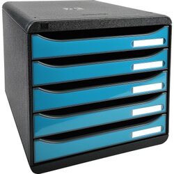 Exacompta 3097282D Schubladenbox BIG-BOX PLUS 5Sch. glo/türkis
