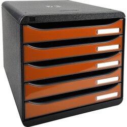 Exacompta 3097288D Schubladenbox BIG-BOX PLUS 5Sch. glo/orange
