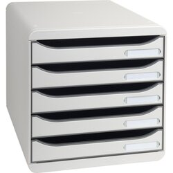 Exacompta 309740D Schubladenbox BIG-BOX PLUS 5Schübe lichtgrau