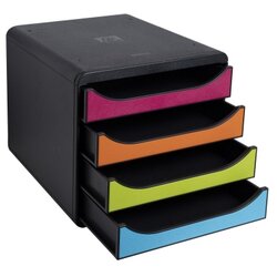 Exacompta 310498D Schubladenbox BIG-BOX Iderama 4Sch. regenbogen