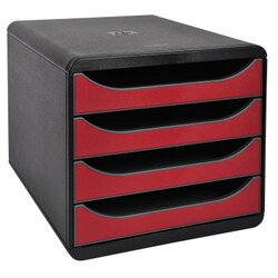 Exacompta 310718D Schubladenbox BIG-BOX Iderama 4Sch. karminrot