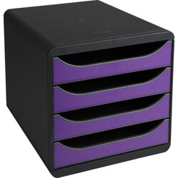 Exacompta 310720D Schubladenbox BIG-BOX Iderama 4Sch. violett