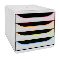 Exacompta 310913D Schubladenbox BIG-BOX 4Sch. harlekin/ws