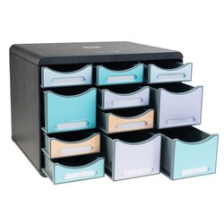 Exacompta 3132796D Schubladenbox STORE-BOX MULTI 11Schübe aquarel