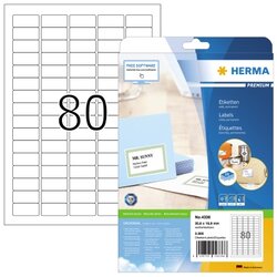 HERMA 4336 Etikett PREMIUM 35,6x16,9mm weiß 2.000 St./Pack.