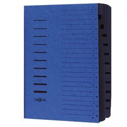 PAGNA 24122-02 Ordnungsmappe DIN A4 12Fächer A-Z/1-12 blau